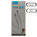Cabo de Dados e Carregamento Type-c Type-c 18W 3A Kingo