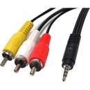 Cabo P2 3.5mm x 3 RCA AV Áudio Vídeo