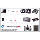 Cabo Rca De Áudio Estéreo Caixa Som P2 Macho Ponta Dourada