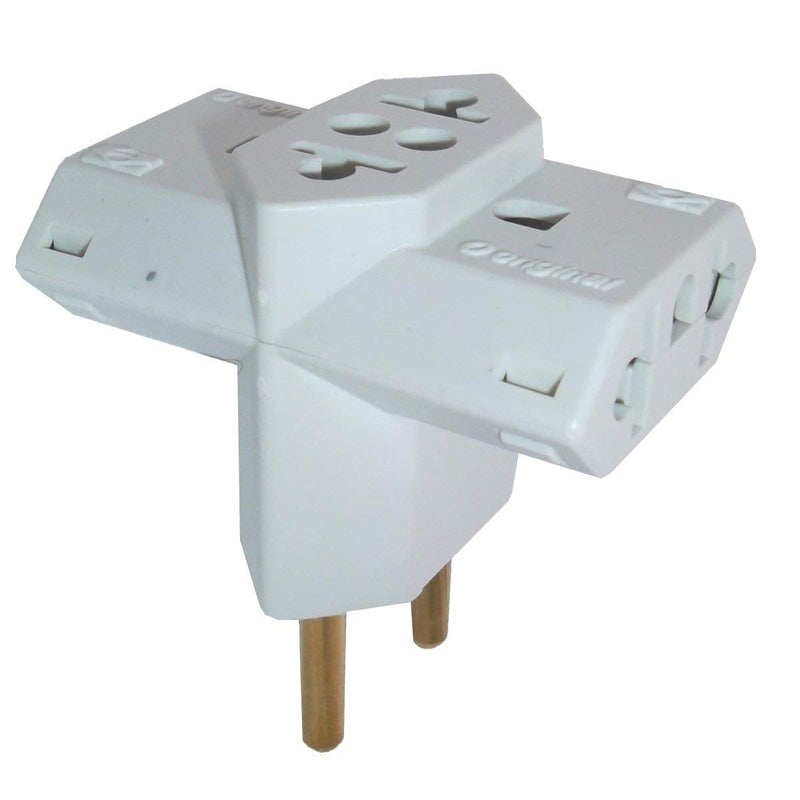 Adaptador de Tomada T Universal Benjamim - Branca
