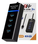 HUB 4 PORTAS USB 3.0 ALTA VELOCIDADE COM LED