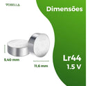 Baterias Pilhas Alcalina Lr44 1,5v Blister Elgin