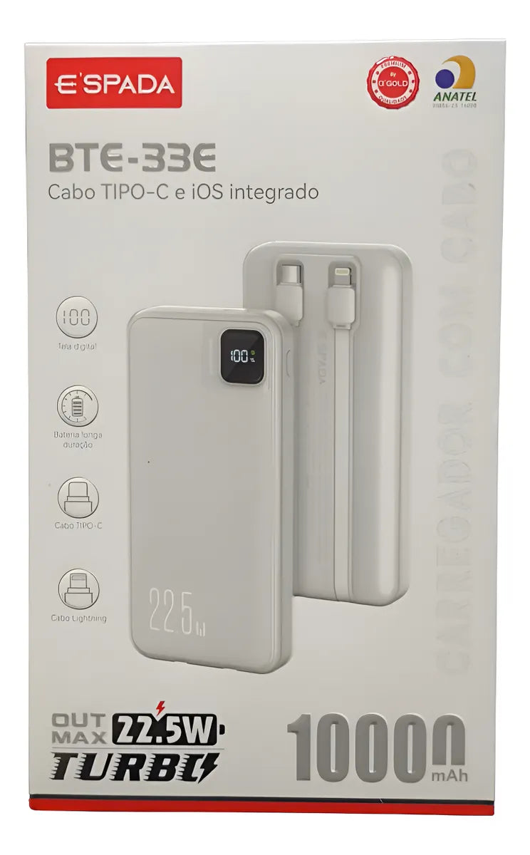 Carregador Portátil Power Bank Super Turbo 22.5w