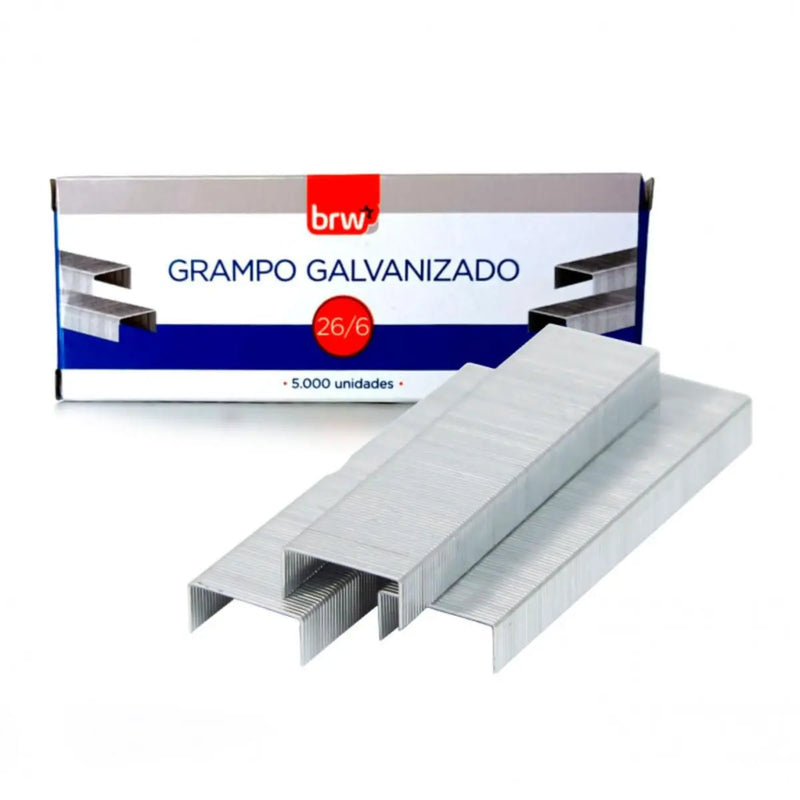Grampo P/ Grampeador 26/6 Galvanizado C/ 5000 Unidade