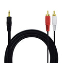 Cabo Rca De Áudio Estéreo Caixa Som P2 Macho Ponta Dourada