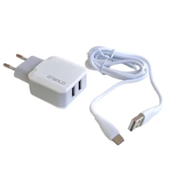 Carregador Turbo Power Para Celular A’Gold 4.1A 2usb CA16-3 / Tipo - C