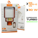 Carregador Turbo Para celular 30w 6.1A AGold V8