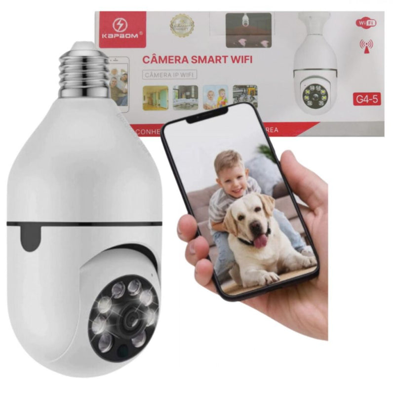 Câmera Lâmpada Inteligente 360°
