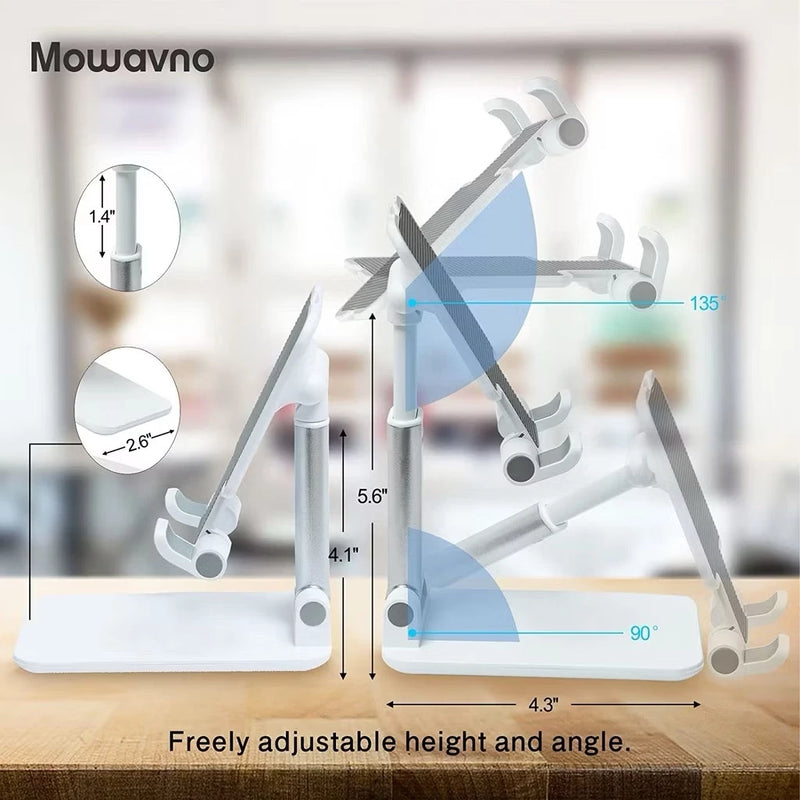 Suporte Para Celular e Tablet Dobrável Portátil Ajustável Apoio Mesa Suporte Para Celular giratório