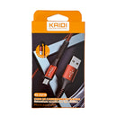Cabo de Dados 3A Nylon USB - Kaidi V8