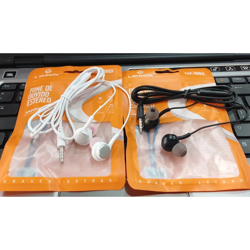 Fone com microfone lef-1053 lehmox