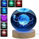 Luminária De Mesa Bola De Cristal 3D LED RGB