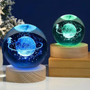 Luminária De Mesa Bola De Cristal 3D LED RGB