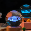 Luminária De Mesa Bola De Cristal 3D LED RGB