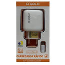Carregador Rápido CA23-3 5.1 Com 2 USB - Tipo C A'Gold
